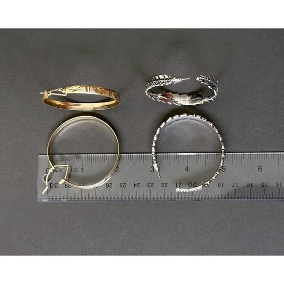 Lot Of 15 Vintage Fashion Hoop And Dangle Earrings - Picture 3 of 9